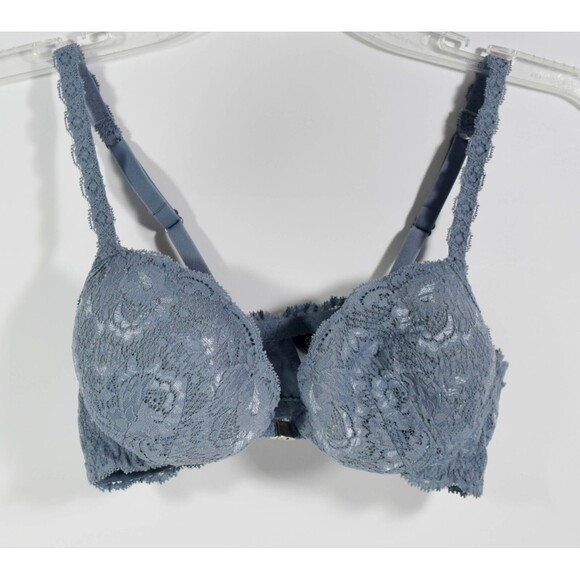 Cosabella Other - Cosabella Never 1103 Gray Lace Front Closure Padded Push Up Underwire Bra Sz 32B